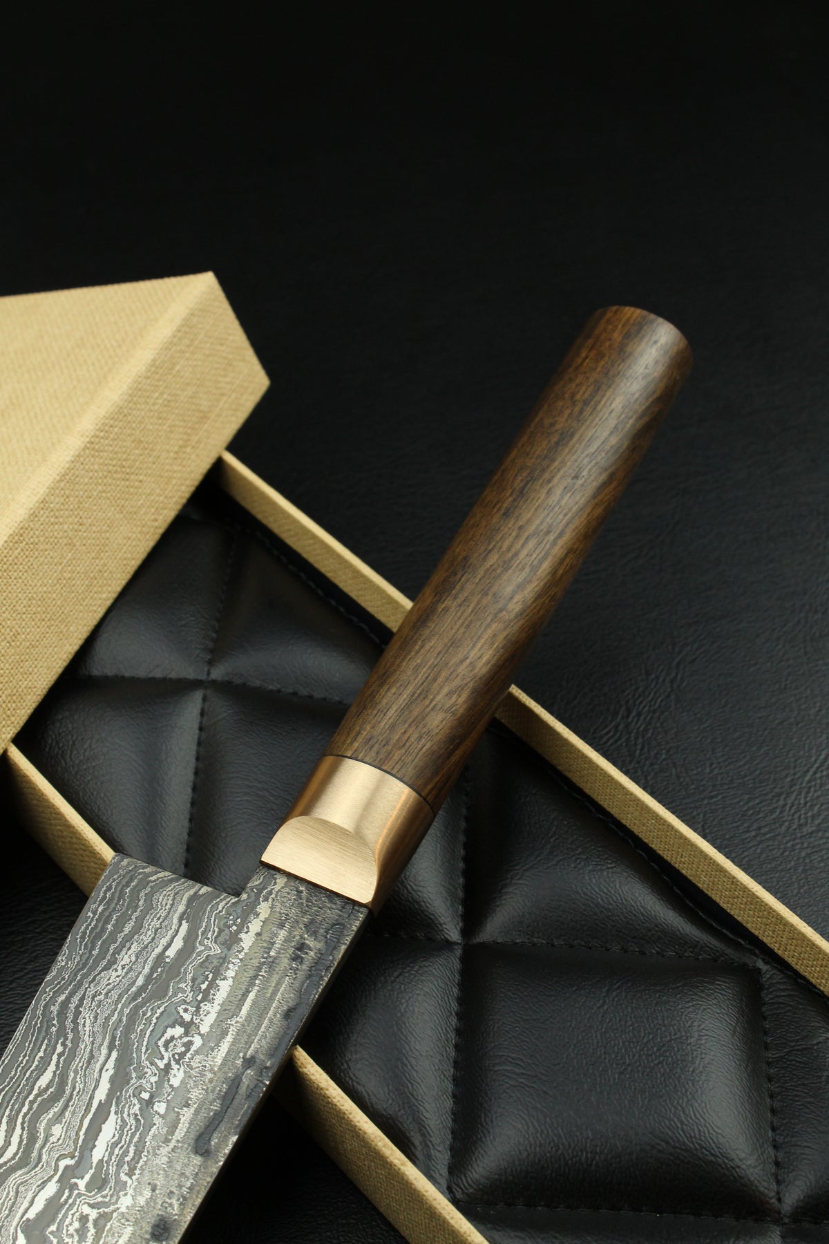 Damascus-Gyuto HK1 aus deutschem Walnussholz