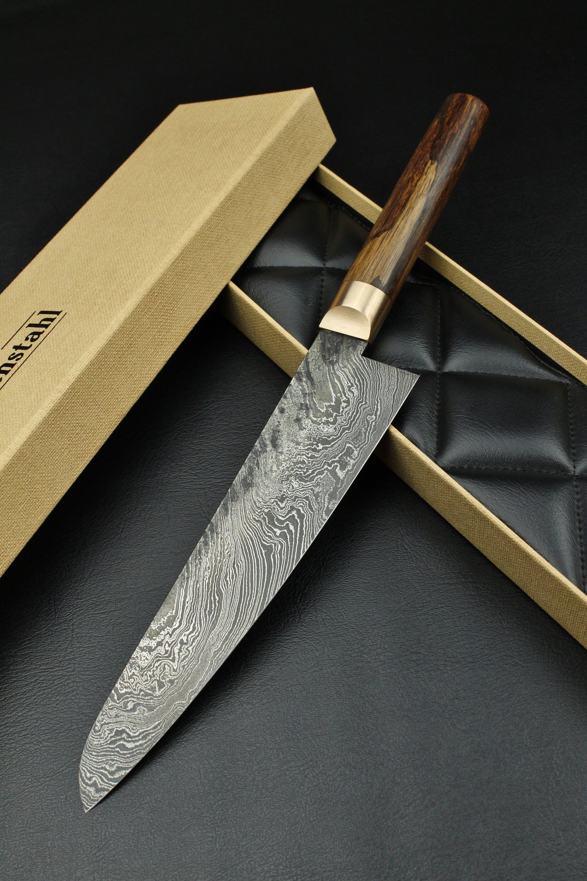 Gyutoknife Damascus HL Torsion G-Walnuss