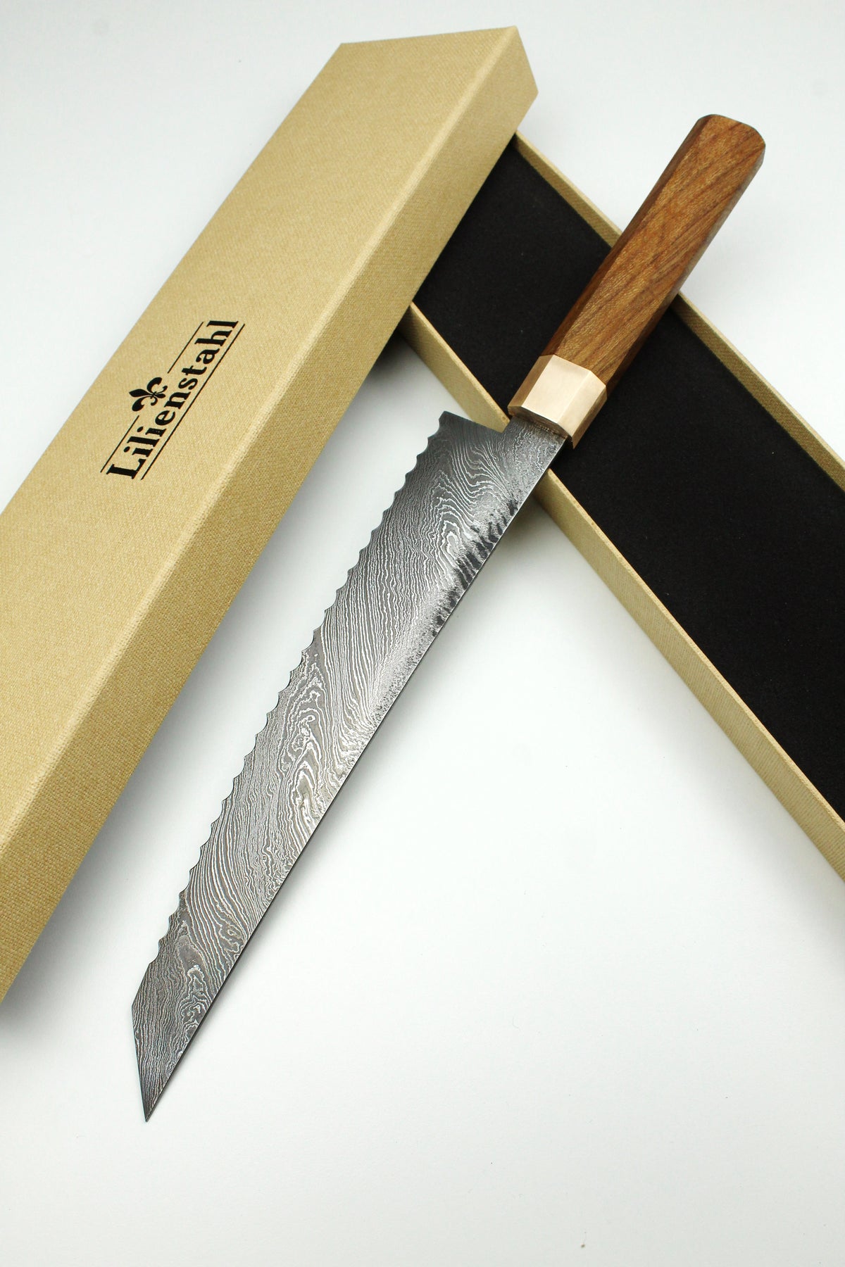 Brotschwert Torsion HL Elm Damascus