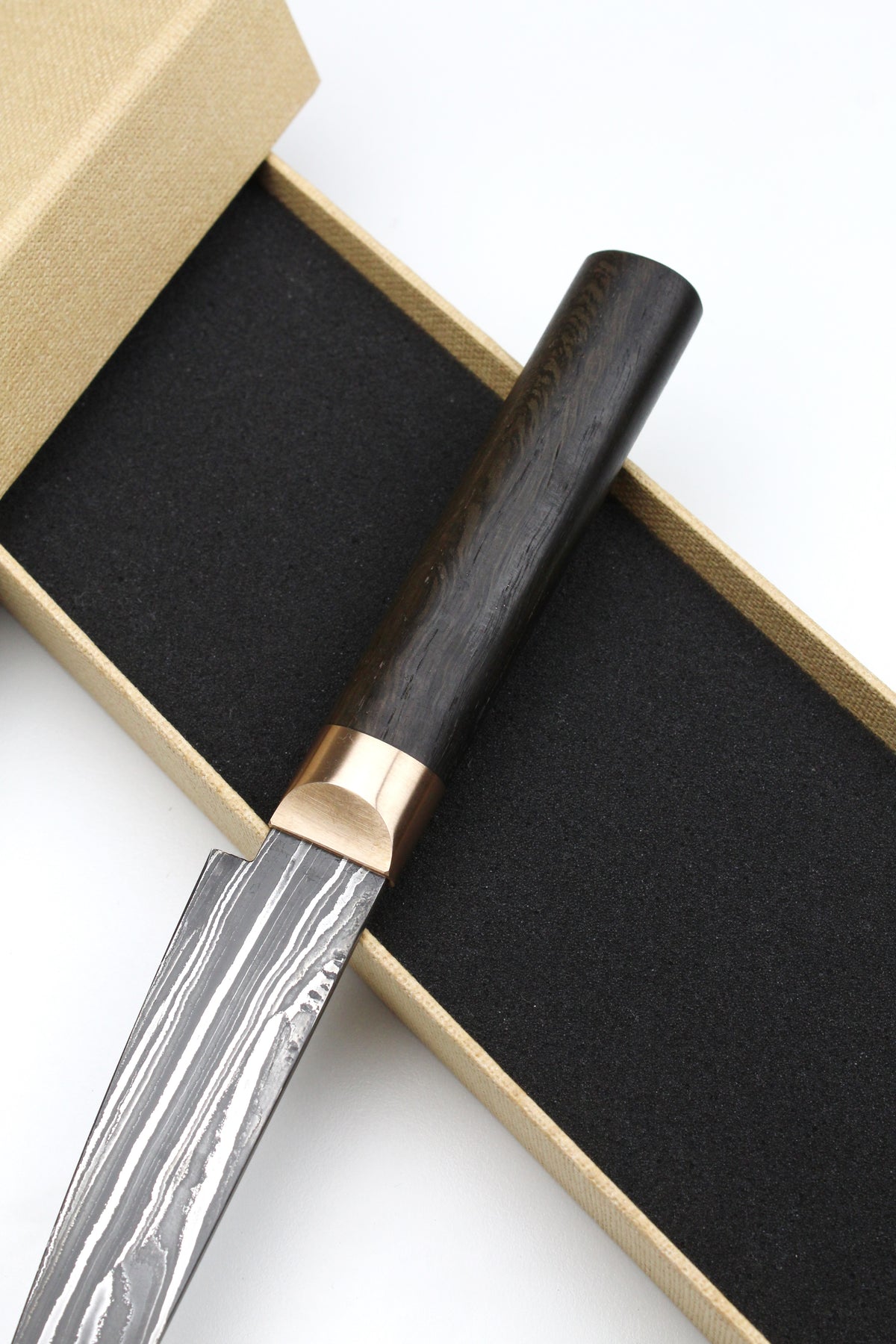 Petty Bog Oak Oval Damascus