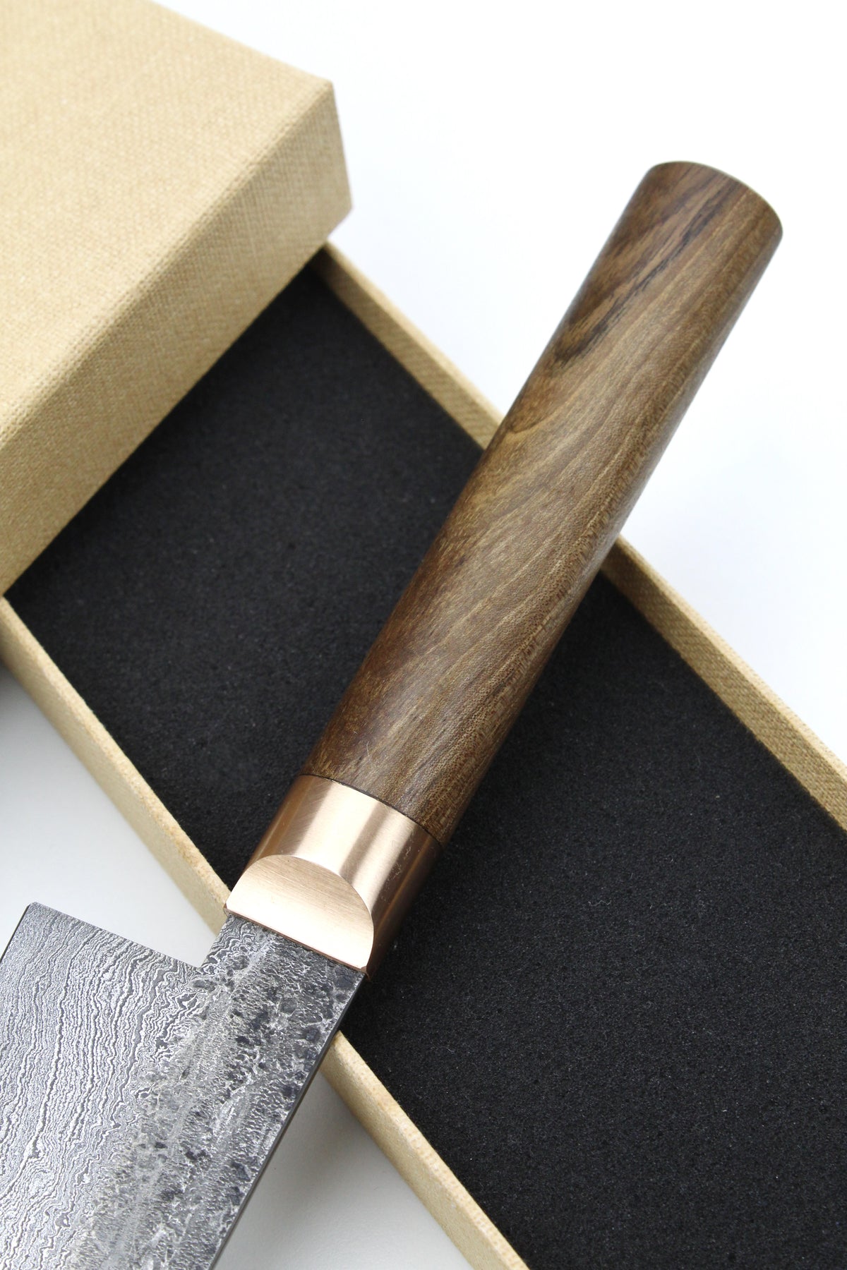 Damast-Santoku 500L Walnuss