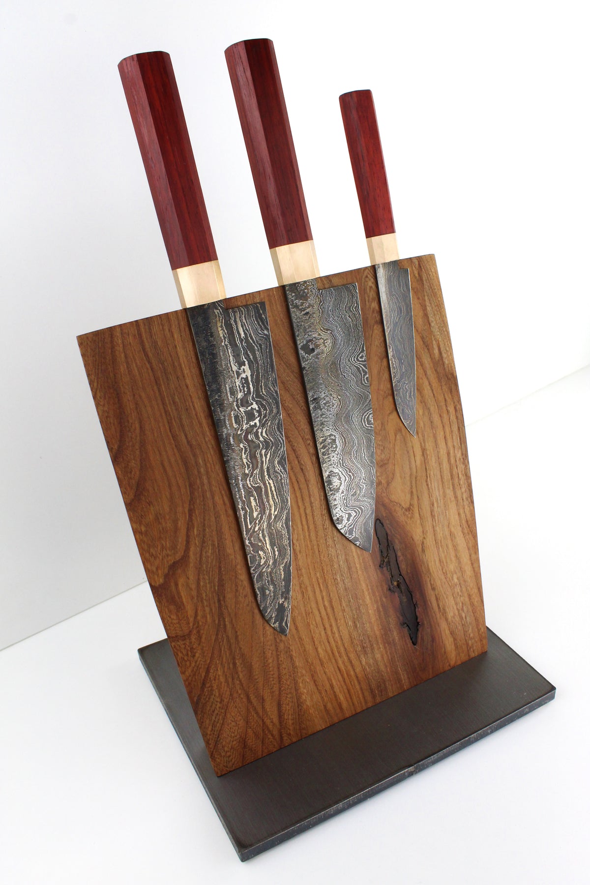 Premium-Messerset Octagonal Padauk