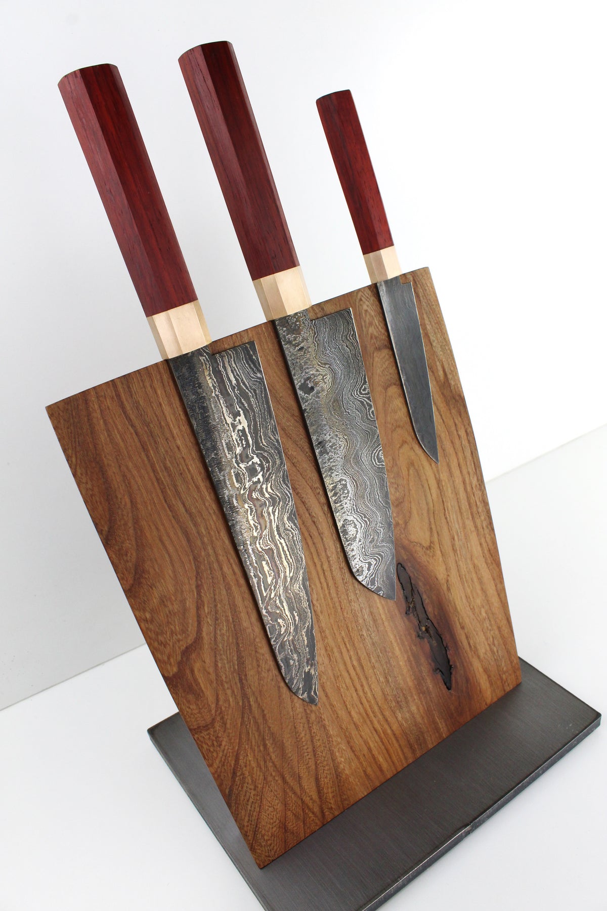 Premium-Messerset Octagonal Padauk