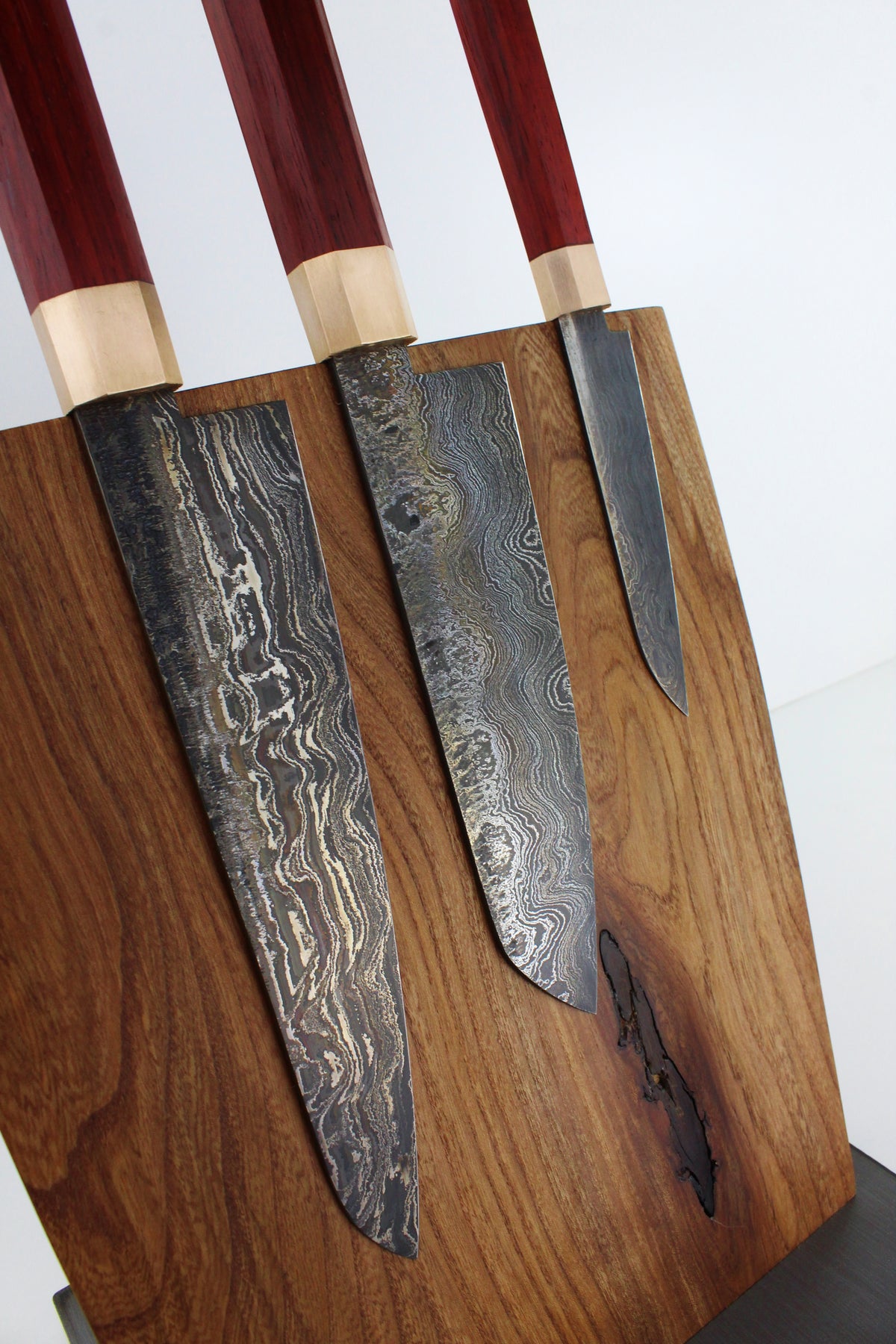 Premium-Messerset Octagonal Padauk