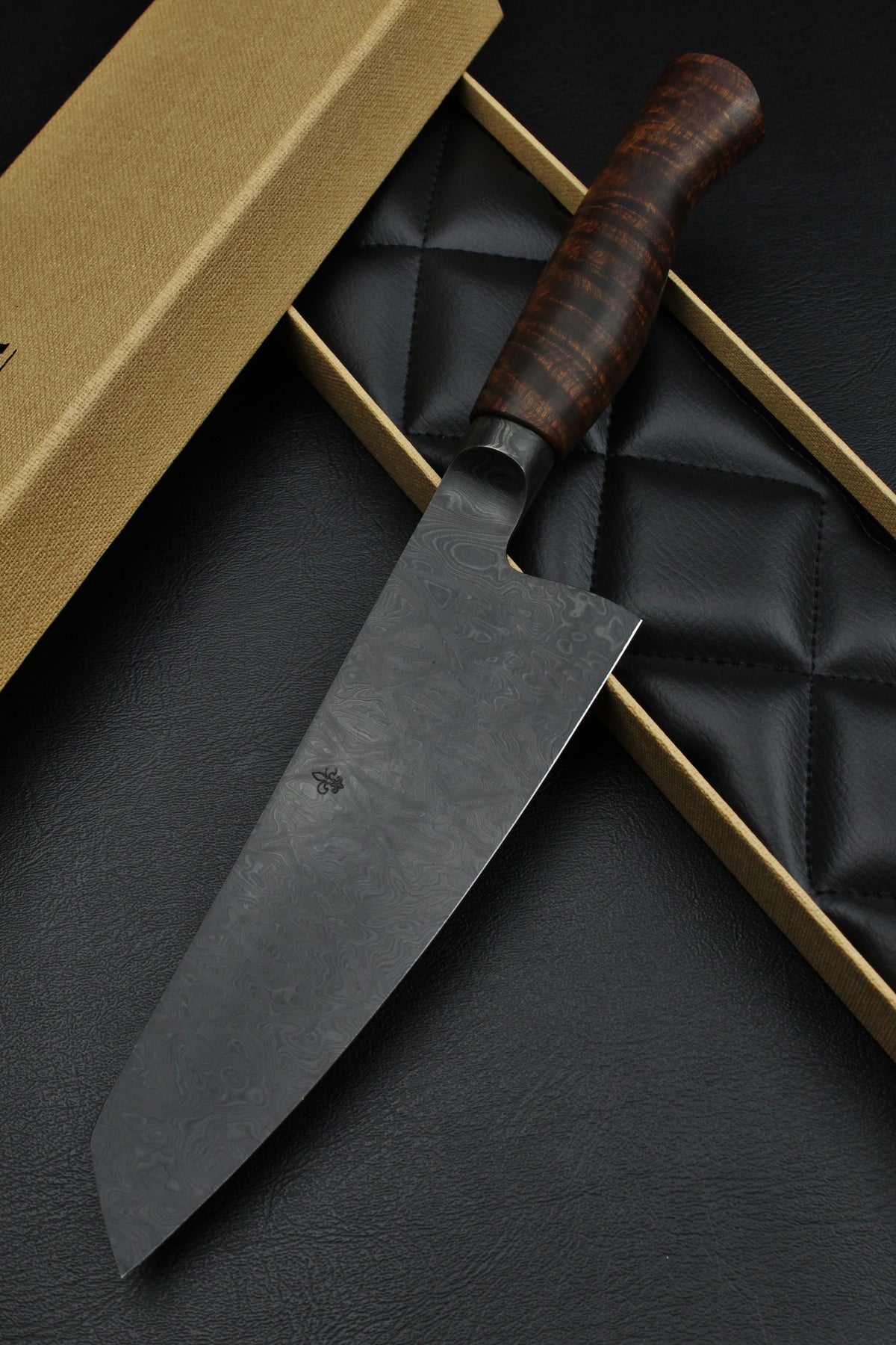 Santoku 190 geringsiert Gidgee schwarz Rautenmuster