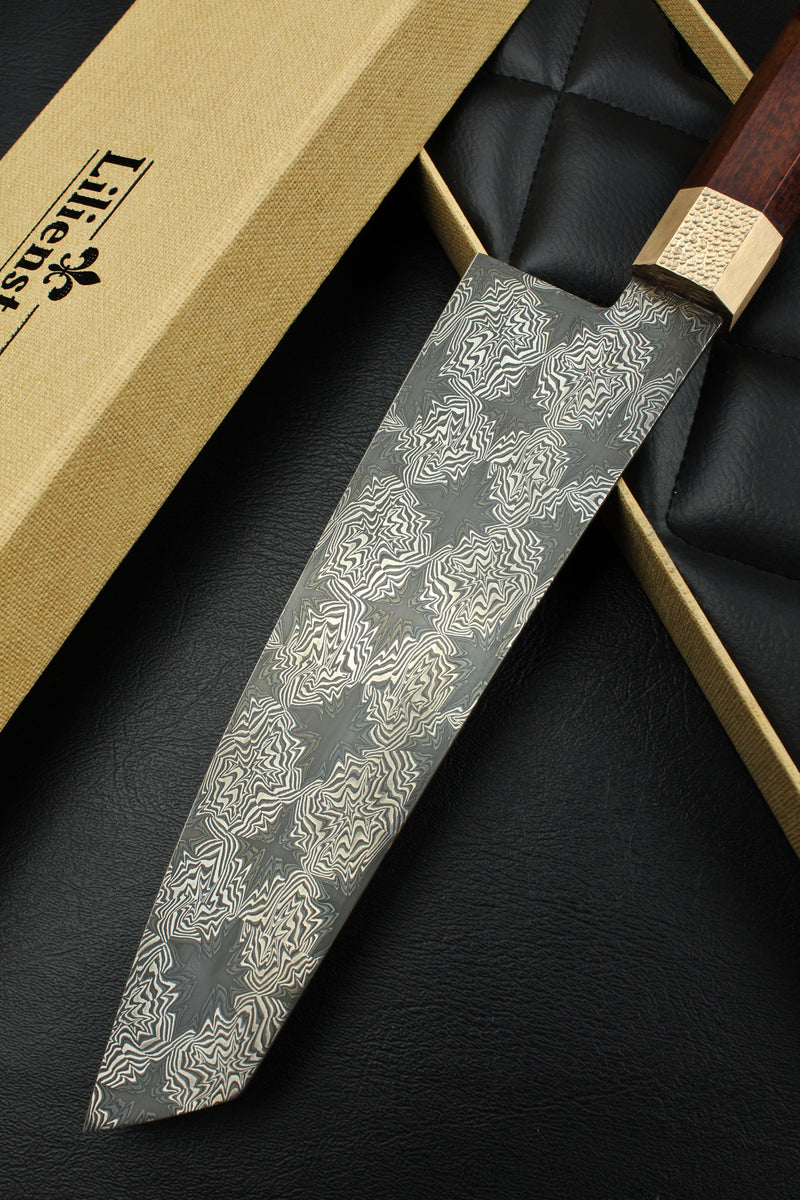 S Damast K-Tip Santoku Snakewood