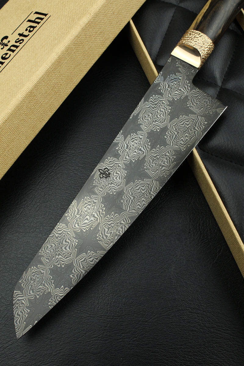 Gyuto Black Star B&W Ebony Oval