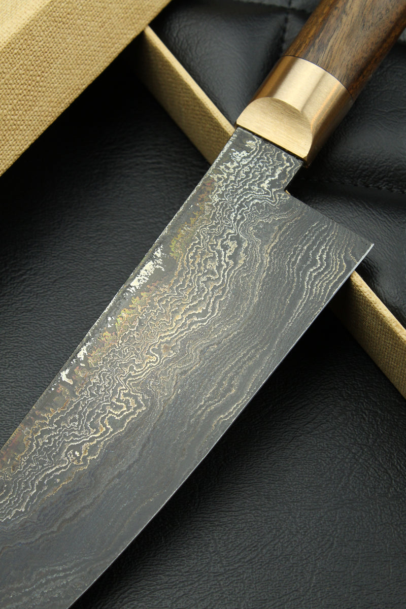 Damascus Santoku 500L German Walnut