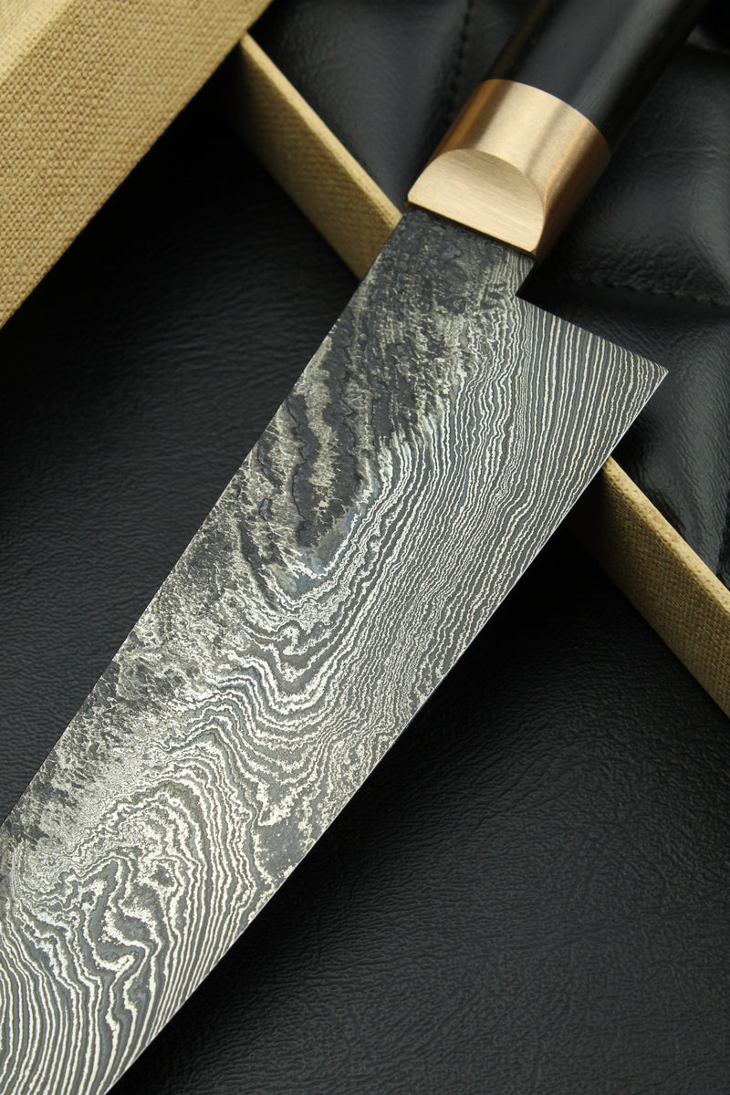 Damascus Gyuto Torsion black ebony 1.5