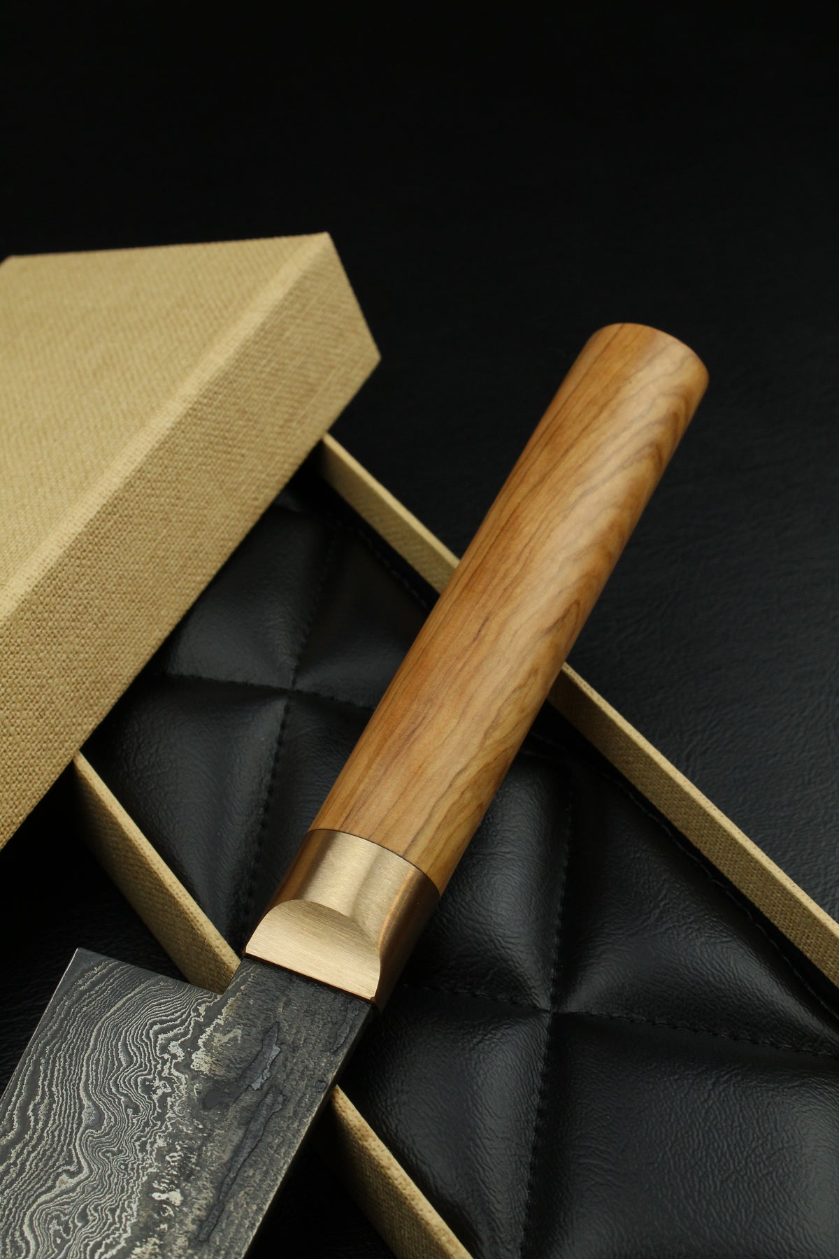 Damast-Gyuto 320L Olive Oval 2.0