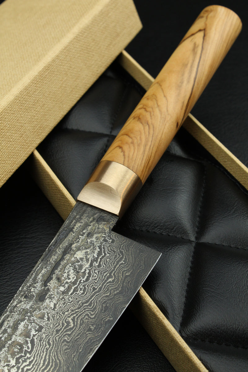 Damascus Gyuto 320L Olive Oval 3.0