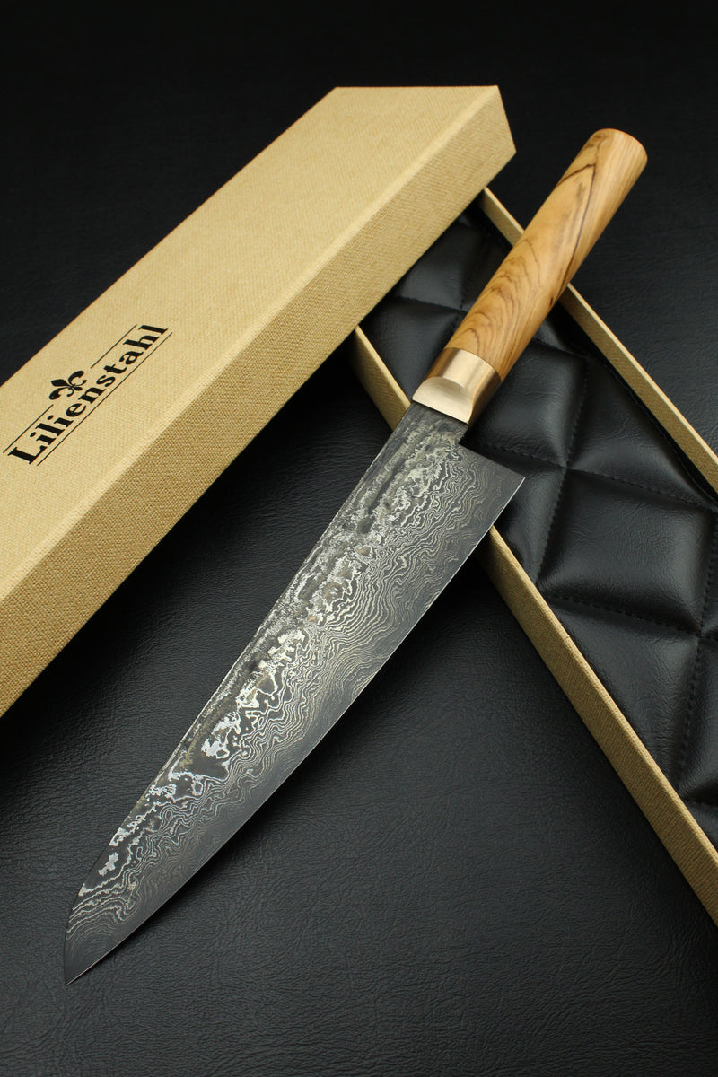 Damascus Gyuto 320L Olive Oval 3.0