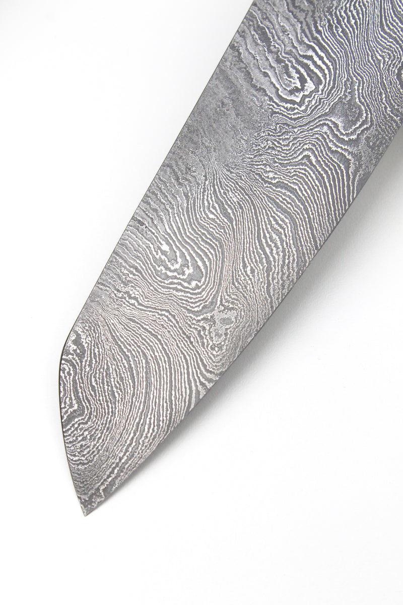 V2 Damascus Santoku Walnut