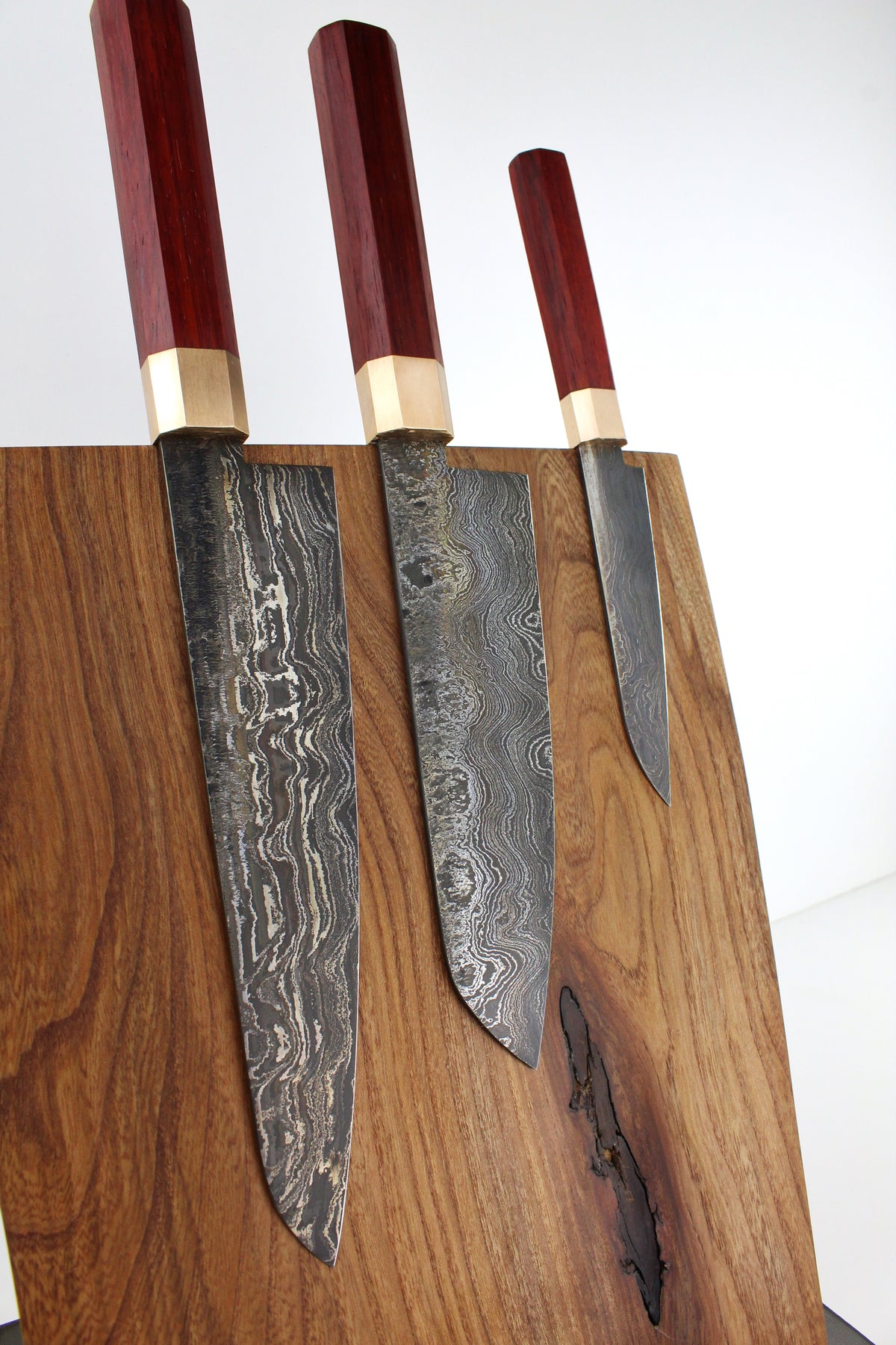 Premium-Messerset Octagonal Padauk