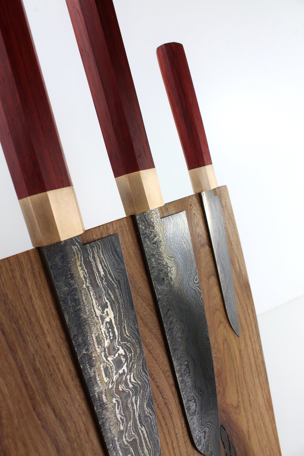 Premium-Messerset Octagonal Padauk