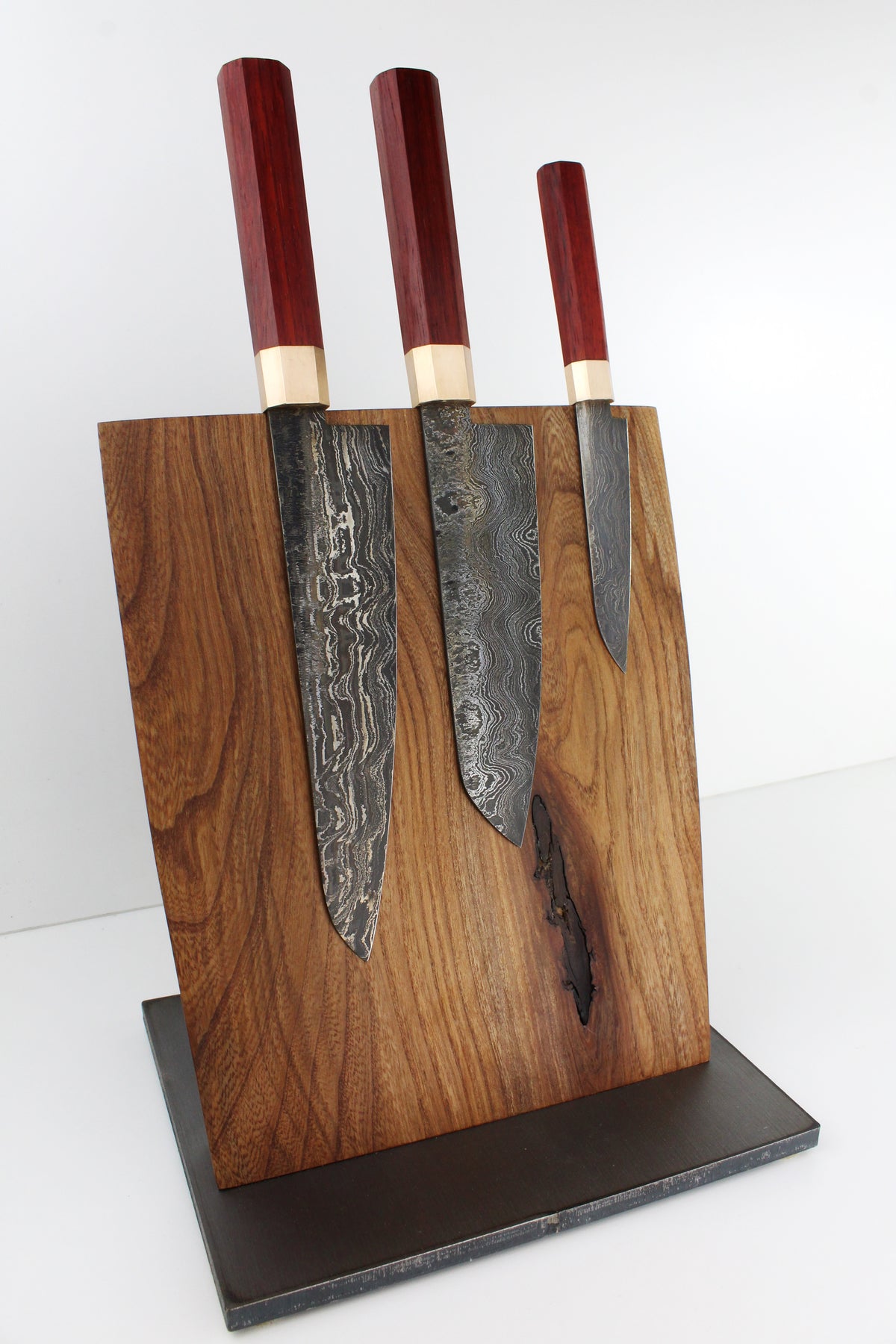 Premium-Messerset Octagonal Padauk