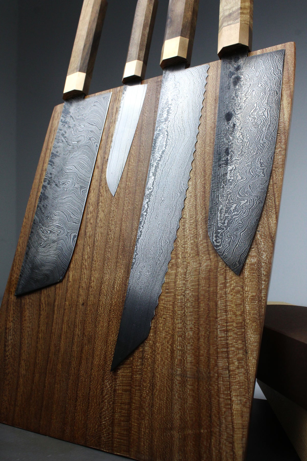 Premium-Messer-Set Octagonal Walnut