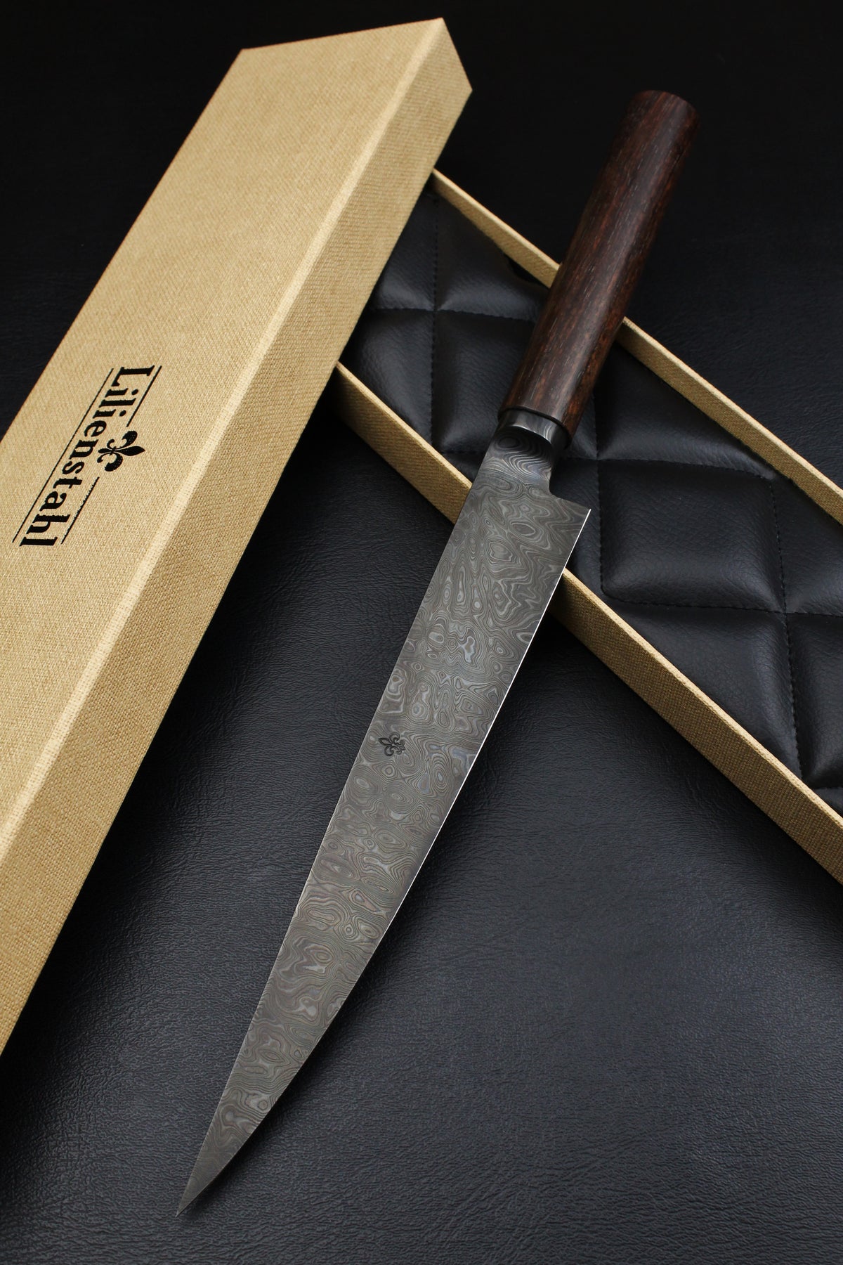 Sujihiki Schwarzes Damaststahl Makassar